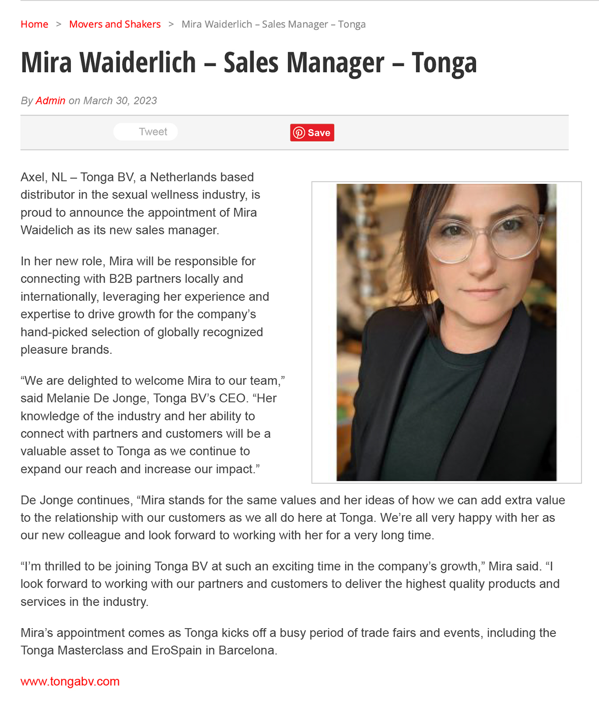 2023-03 Synergymedia - Mira Waidelich Sales Manager Tonga